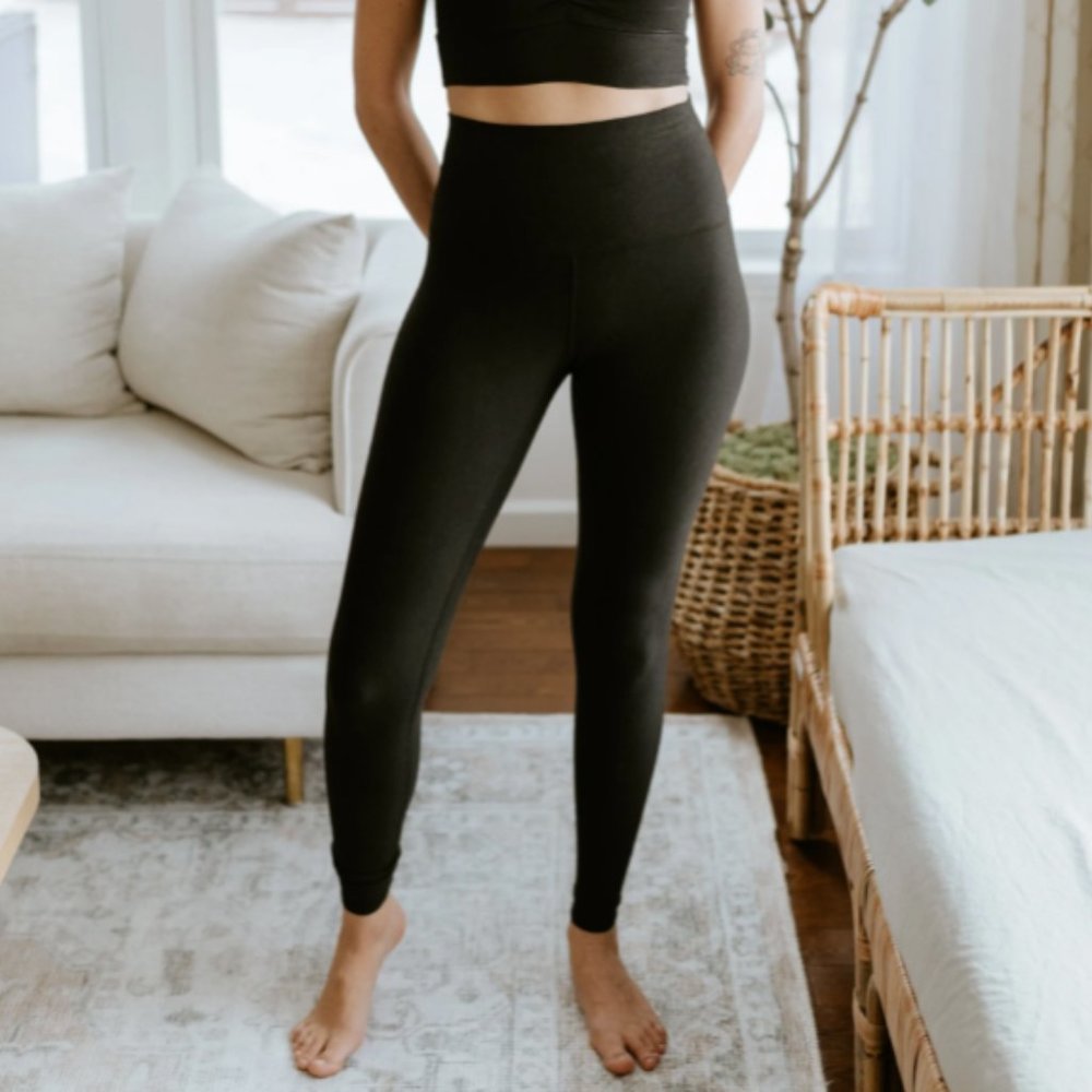 RARE Prana Vida Leggings Recycled Polyester in Black SM